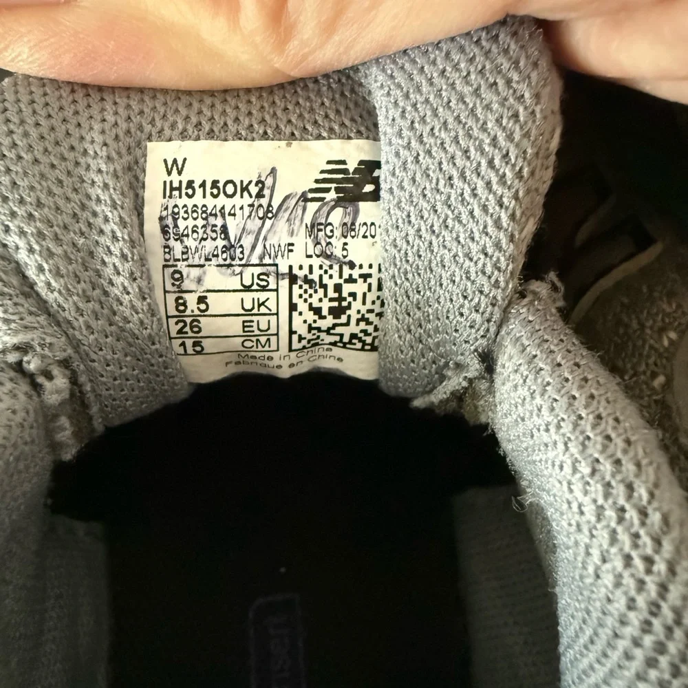 New Balance Kids' Gray and Teal Sneakers
